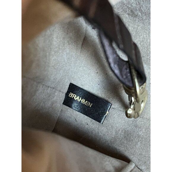 Brahmin Y2K Brown Croc Embossed Leather Shoulder Bag 25th Anniversary Edition - Picture 11 of 13